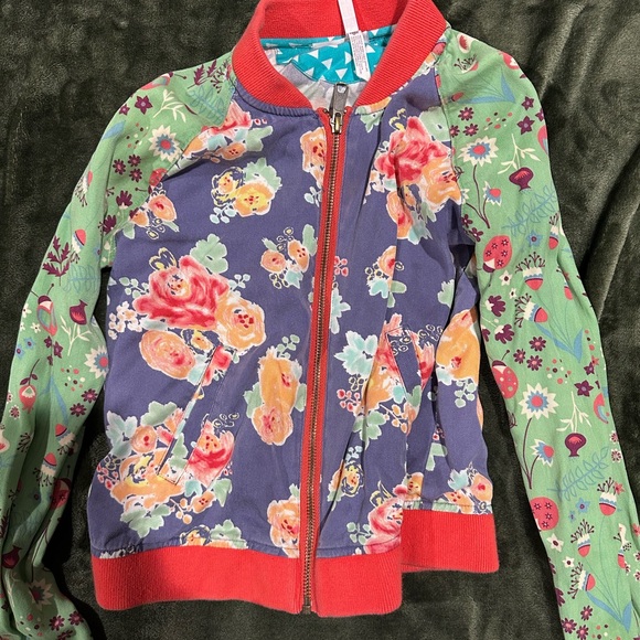 Matilda Jane Other - Matilda Jane Floral Kids Jacket - Red, Green, Purple